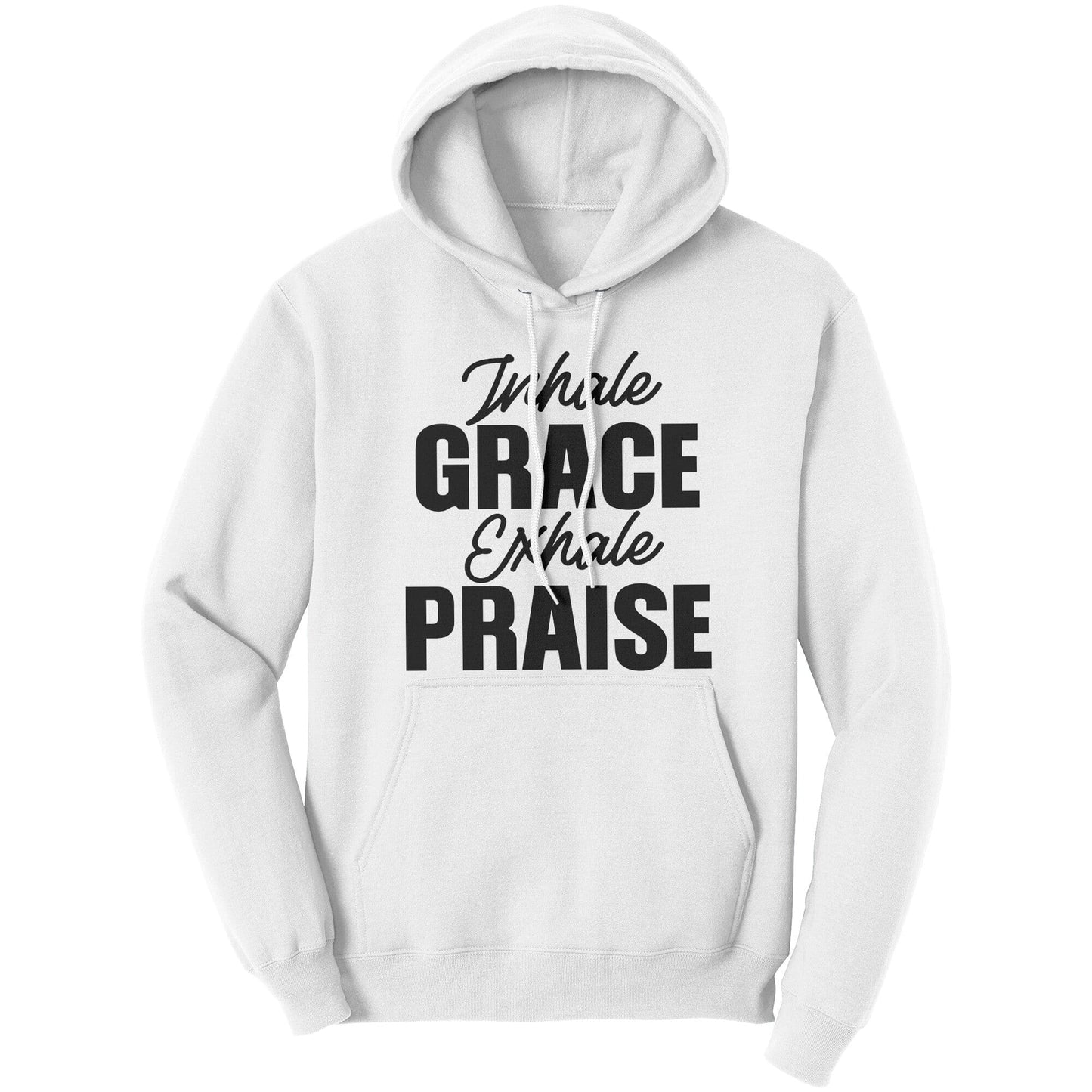 Graphic Hoodie Sweatshirt, Inhale Grade Exhale Praise Hooded Shirt