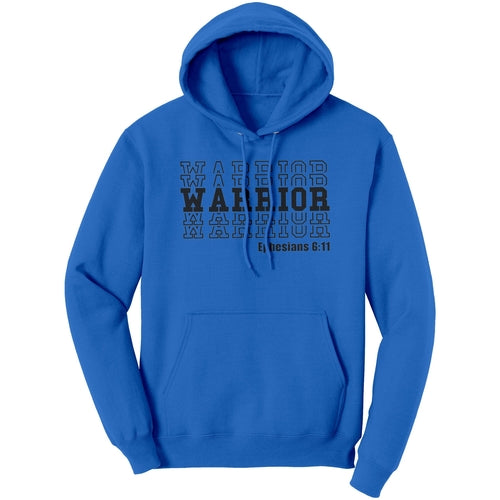 Graphic Hoodie Sweatshirt, Warrior Hooded Shirt