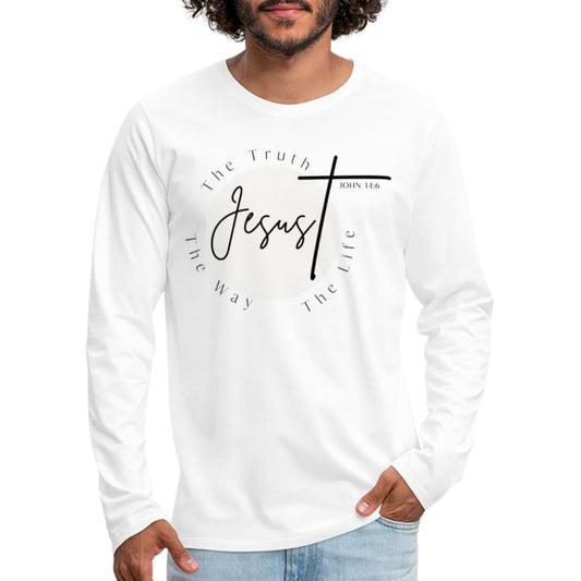 Mens Graphic Tee, Jesus The Truth The Way The Life, Long Sleeve Shirt