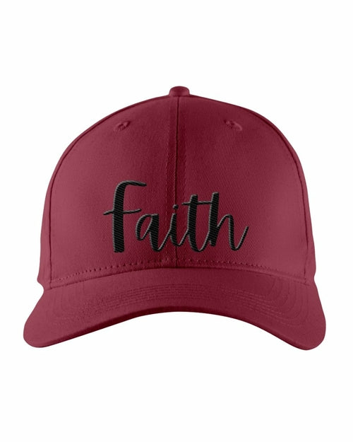 Snapback Cap - Faith Embroidered Graphic Hat / Yupoong 6 Panel