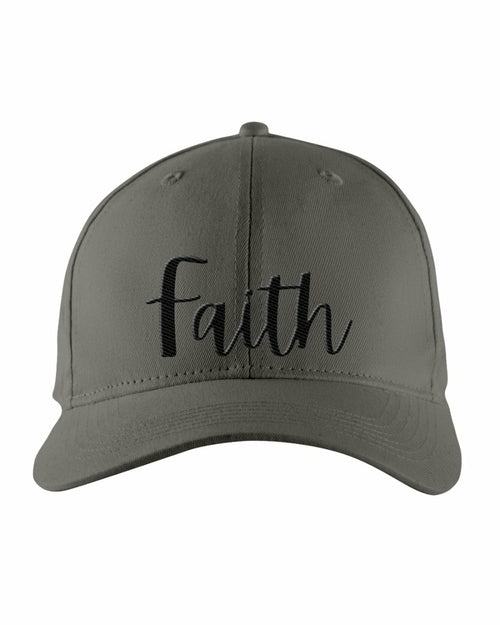 Snapback Cap - Faith Embroidered Graphic Hat / Yupoong 6 Panel