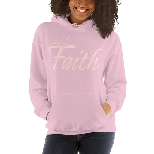 Womens Hoodie - Pullover Sweatshirt - Pink Graphic / Inspire Faith