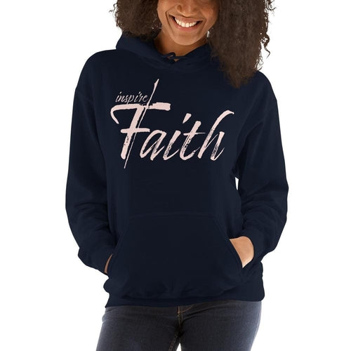 Womens Hoodie - Pullover Sweatshirt - Pink Graphic / Inspire Faith